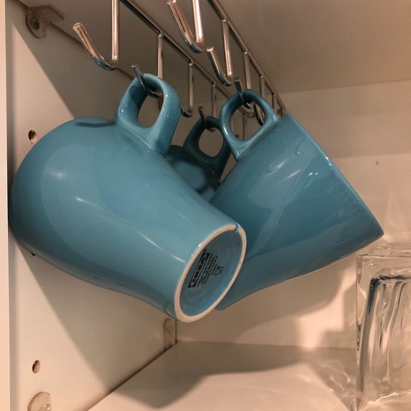 IKEA (4)  set Fargrik Turquoise Coffee Tea Mug Stackable 8oz - Picture 6 of 6